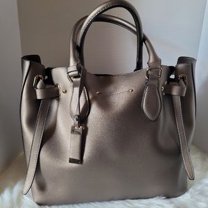 Just Fab Pewter Handbag